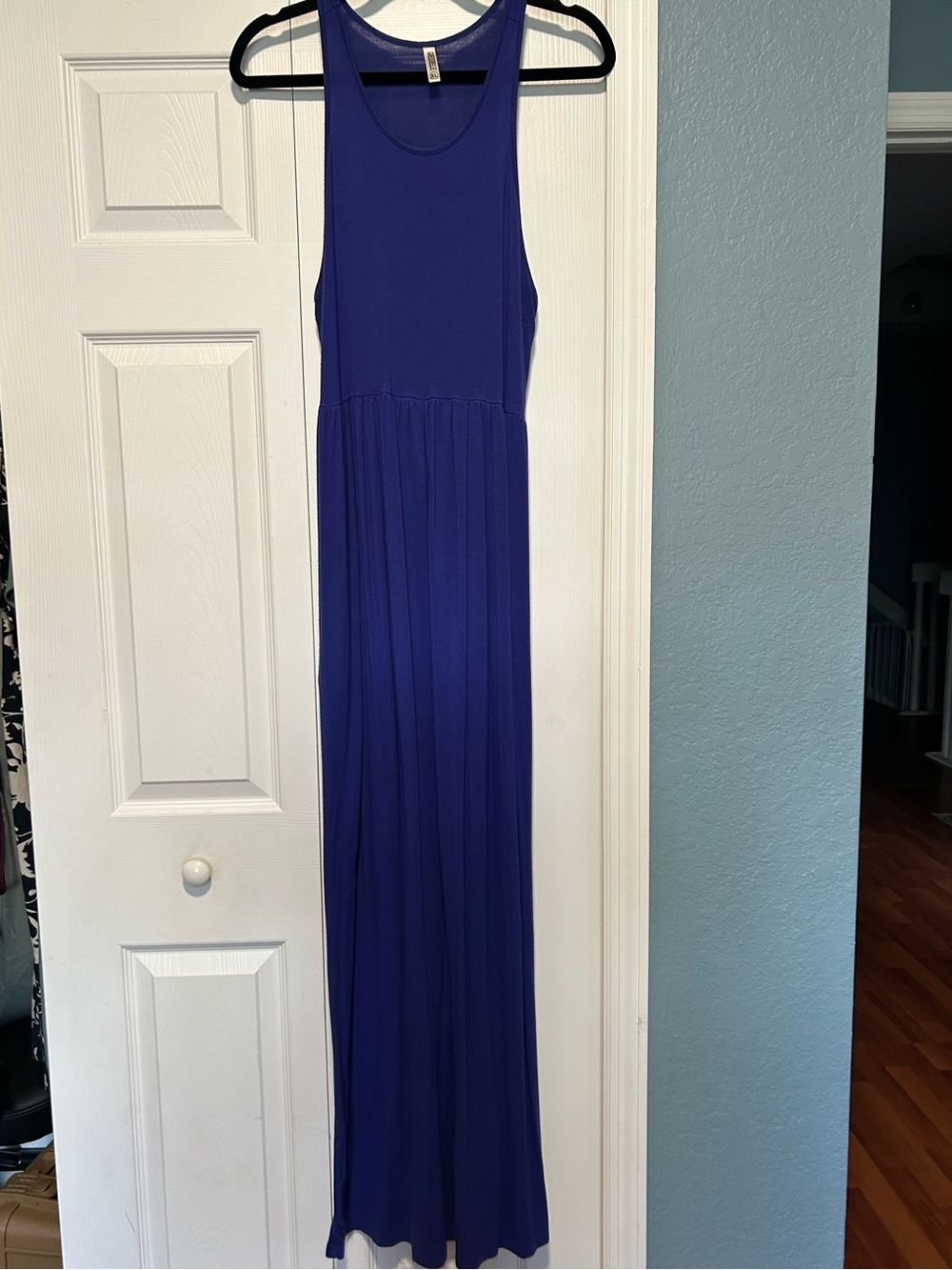 Sleeveless Royal Blue Maxi Dress